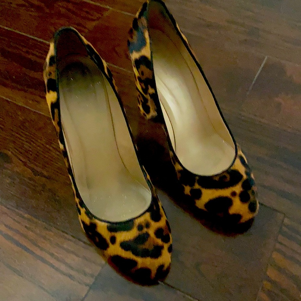 EUC Jcrew Collection Etta Calf Hair Pulps Heels